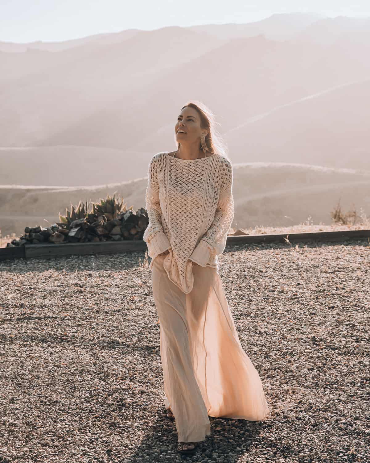 neutral colored dress