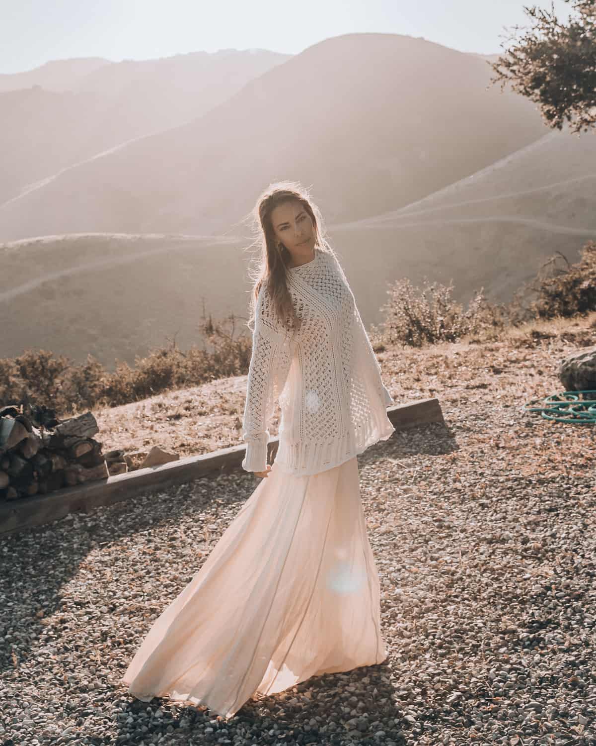 the perfect floor length white dress