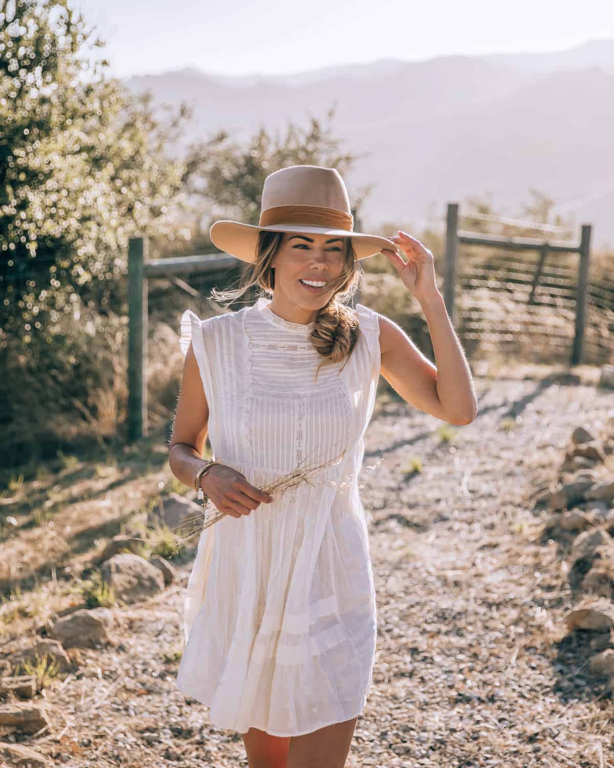 white summer dress